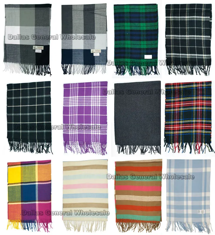 Assorted Fashion Cashmere Feel Scarves Wholesale