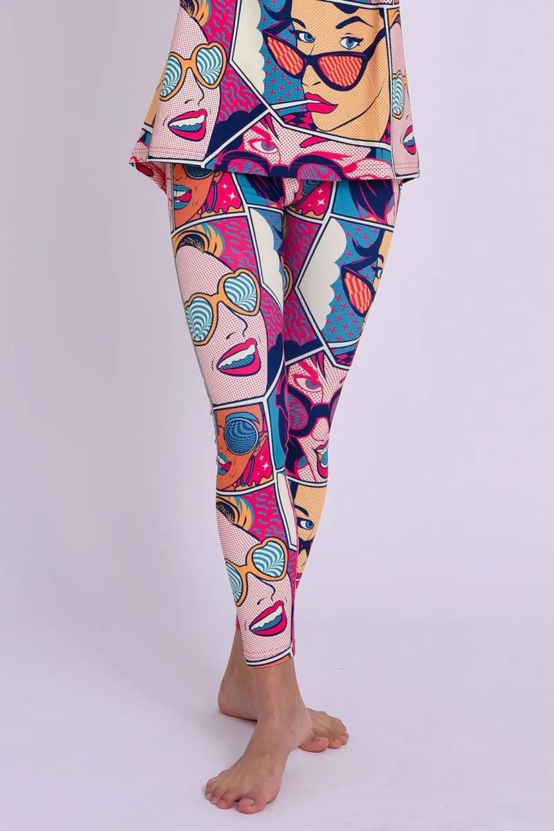 Baselayer Leggings  - Comic Book Candy Women's