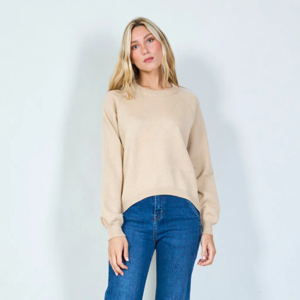 Casual high-low sweater wholesale