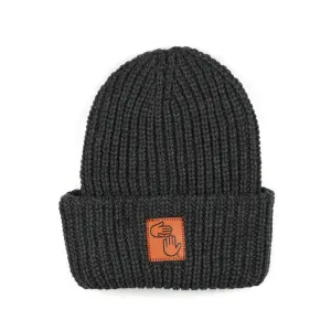 Chunky Knit Beanie - Charcoal