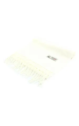 CM19-11 Off-White Solid Colors Cashmere Feel Scarf 12-pack