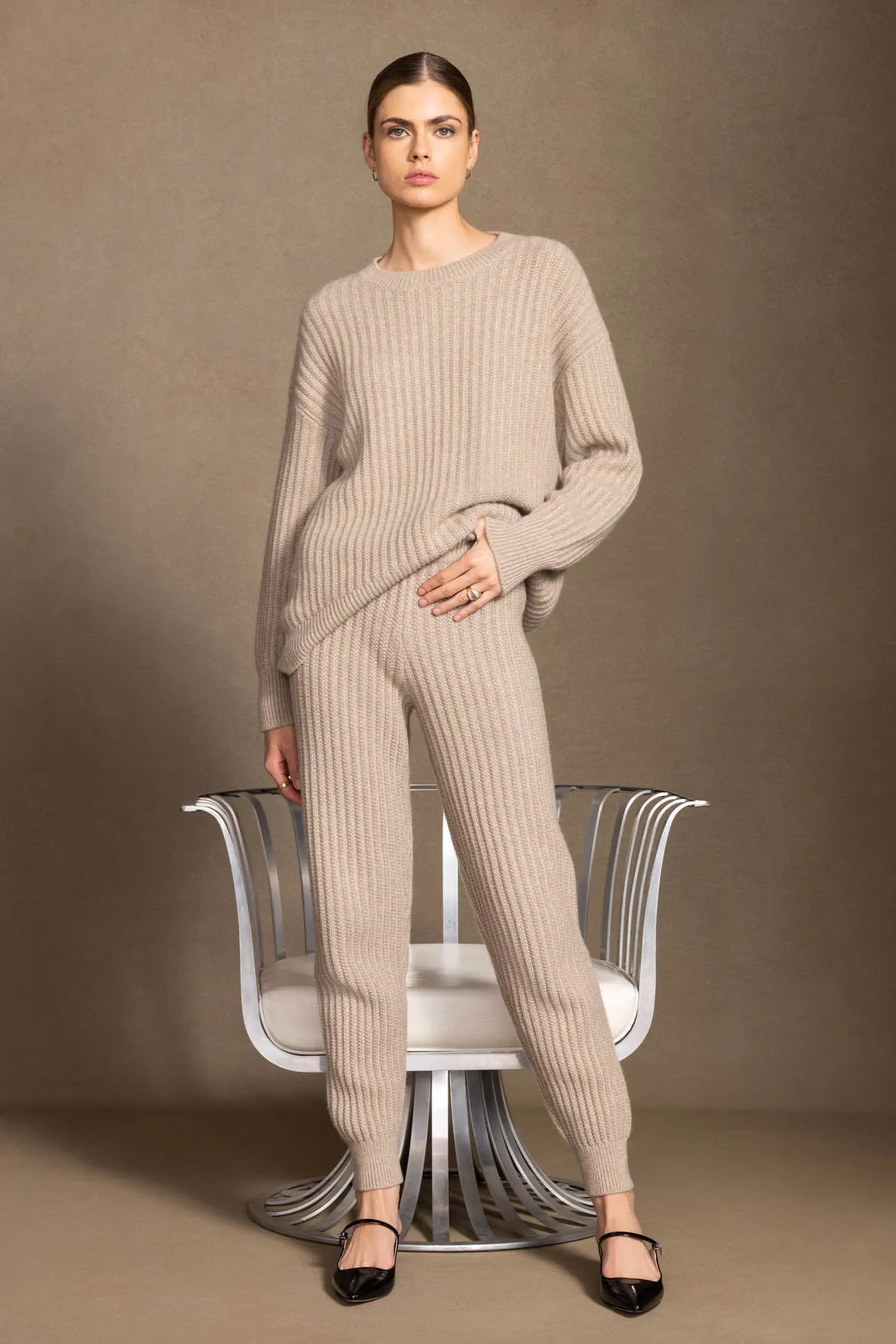 DEVYN CREWNECK CASHMERE SWEATER