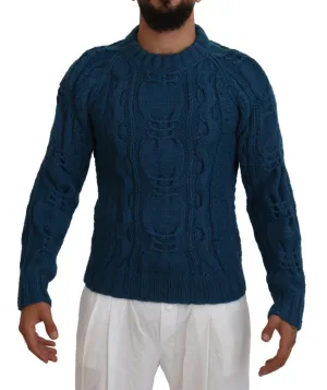 Dolce & Gabbana Elegant Blue Crewneck Sweater