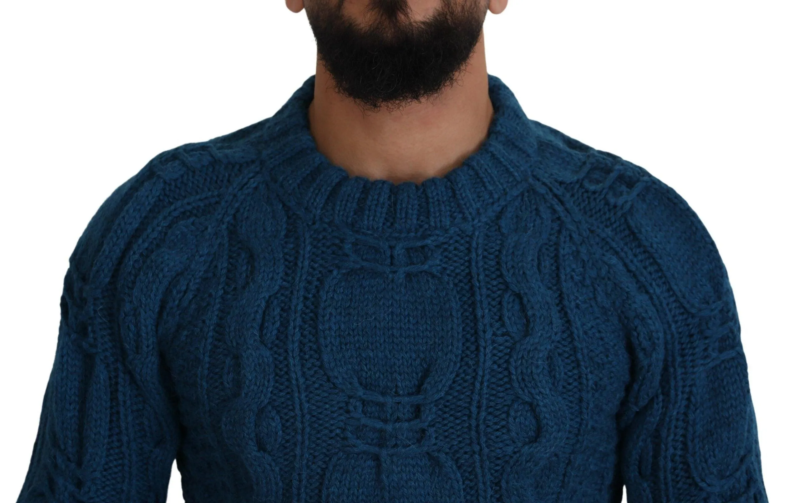 Dolce & Gabbana Elegant Blue Crewneck Sweater