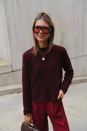 Eliza jumper burgundy