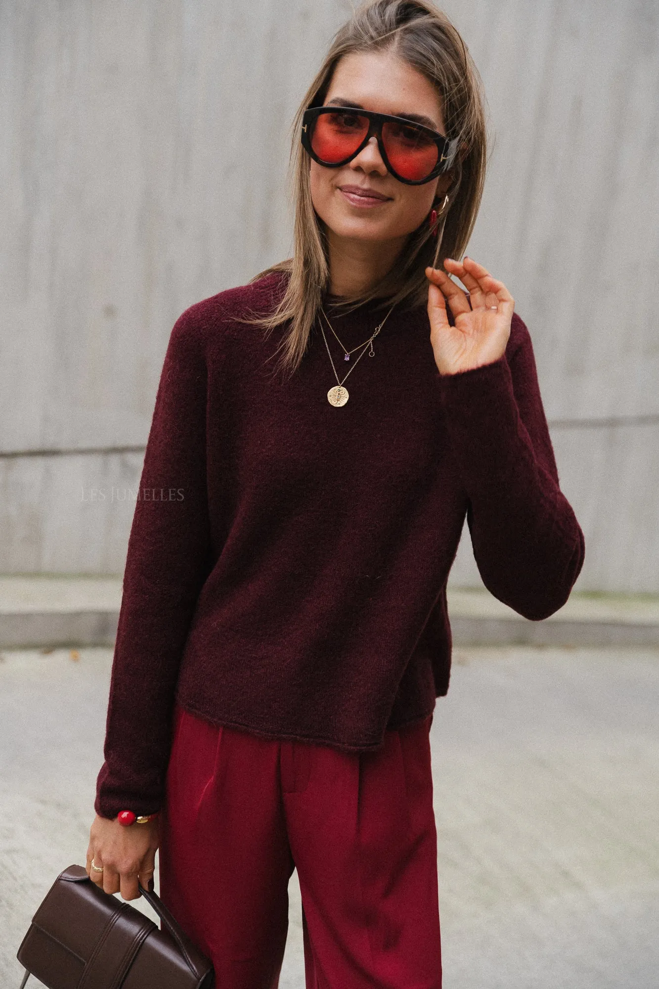 Eliza jumper burgundy