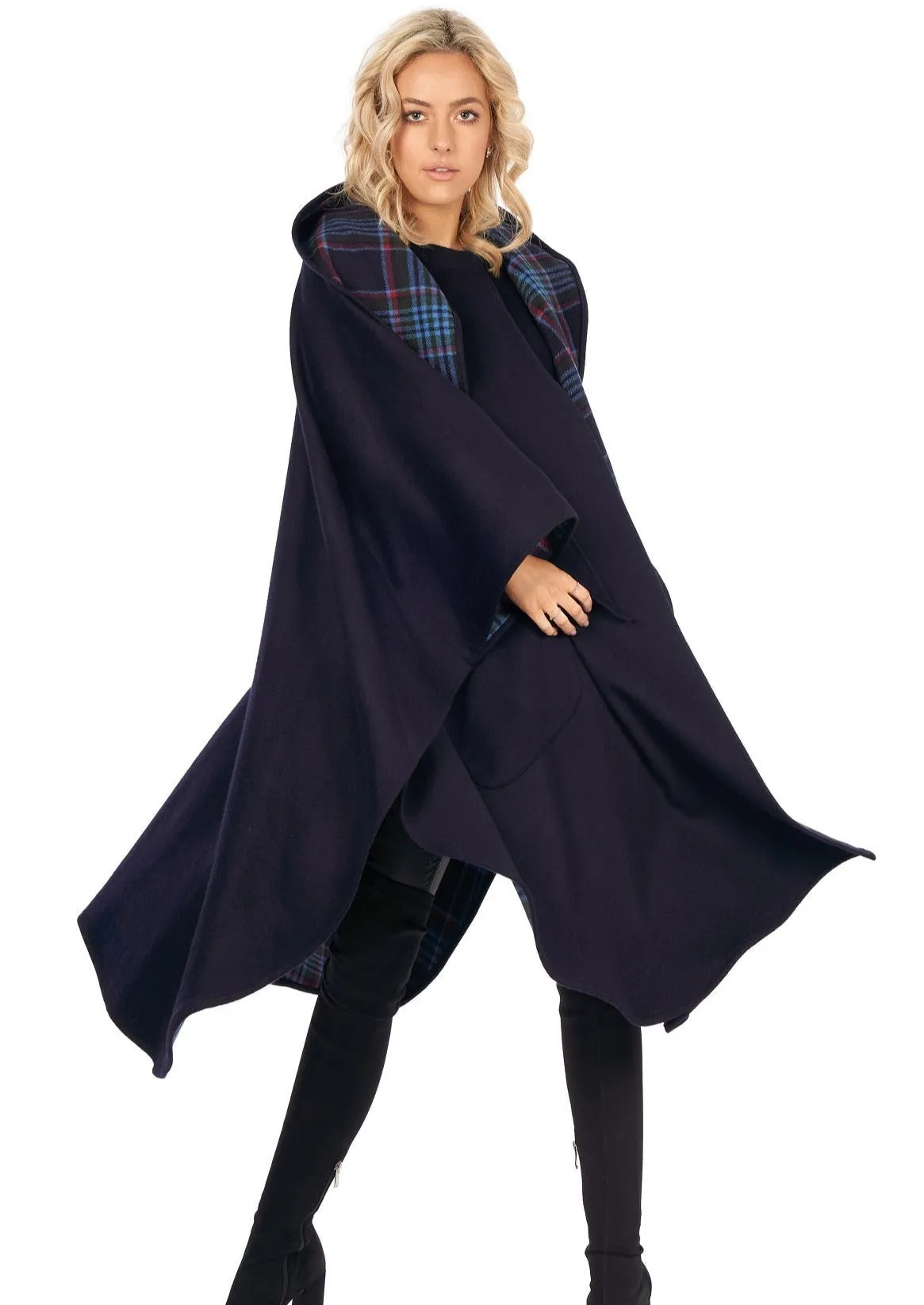 Jimmy Hourihan Navy Wool Walking Cape