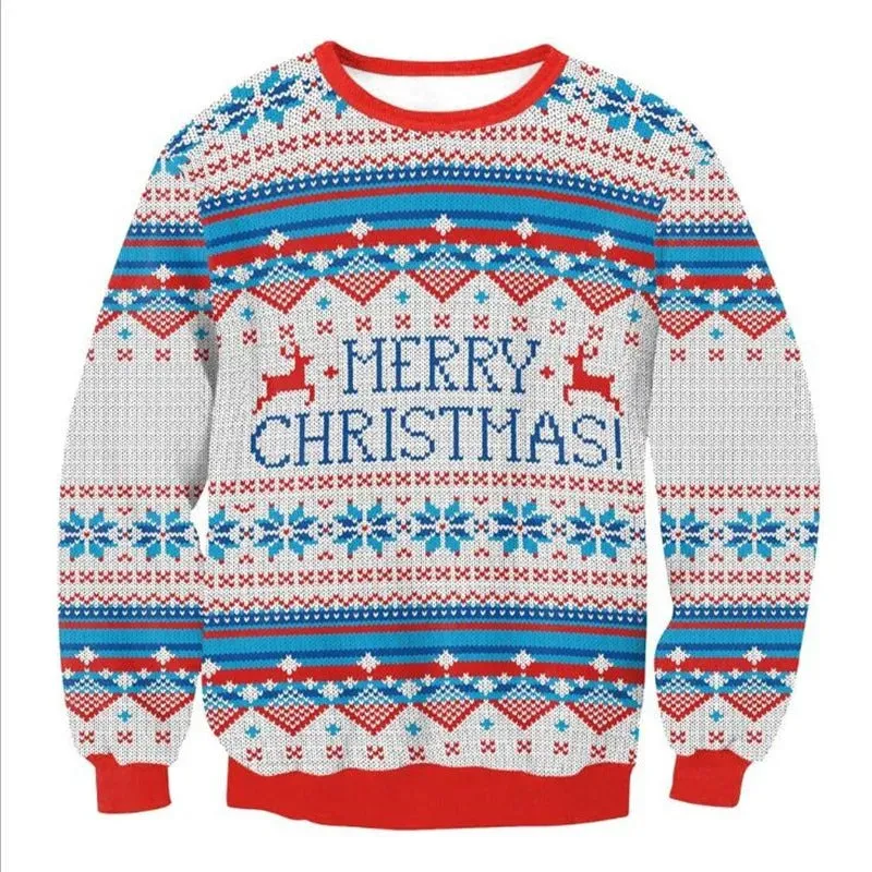 Joris - Warm knitted sweater with a fun 3D Christmas motif for men and women