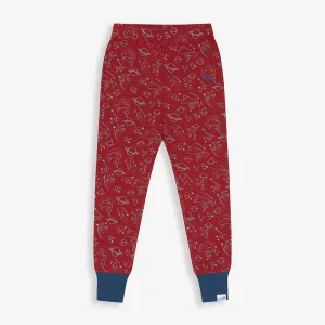 Kids Thermal Leggings Red