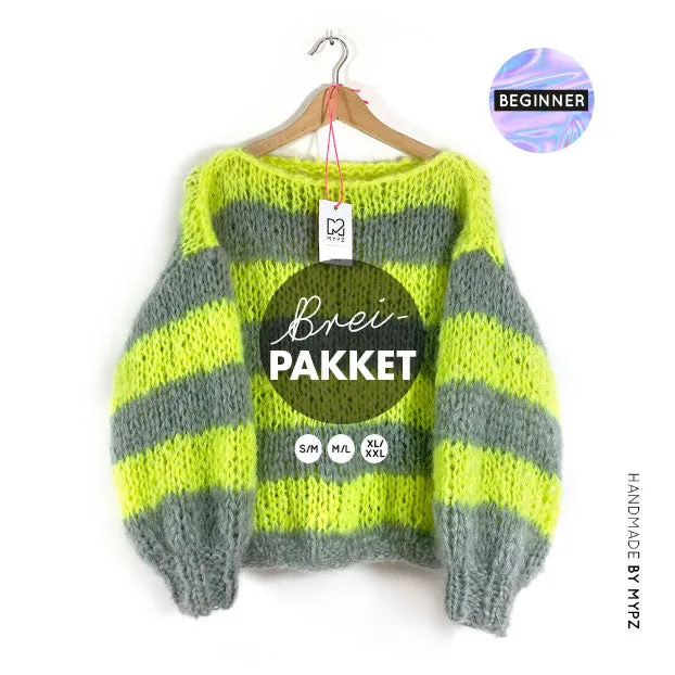 Knitting Kit – MYPZ Basic Chunky Pullover NEON – Beginner (ENG-NL-DE)