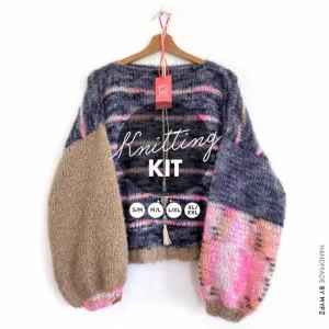 Knitting Kit – MYPZ Mohair Pullover Chalk Black No.6 (ENG-NL)