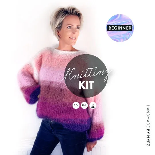 Knitting Kit – MYPZ Striped Mohair Pullover Jolie No.9 – Beginner (ENG-NL)