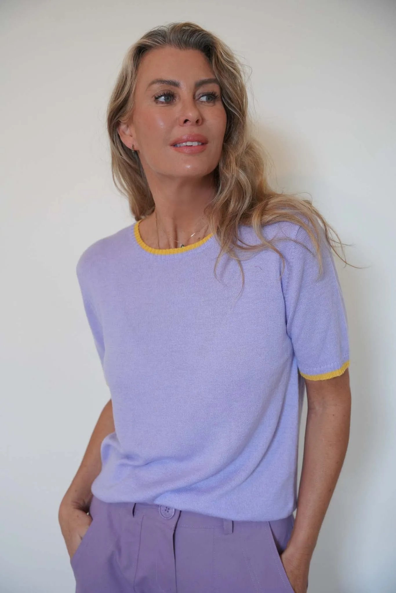 Lilac & Lemon Knitted Tee