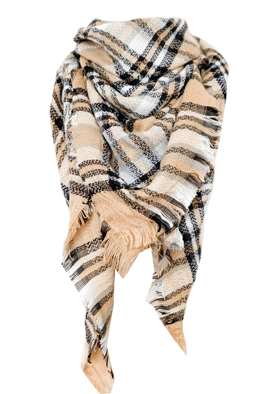 Luxury Plaid Scarf - Soft Faux Cashmere Wrap