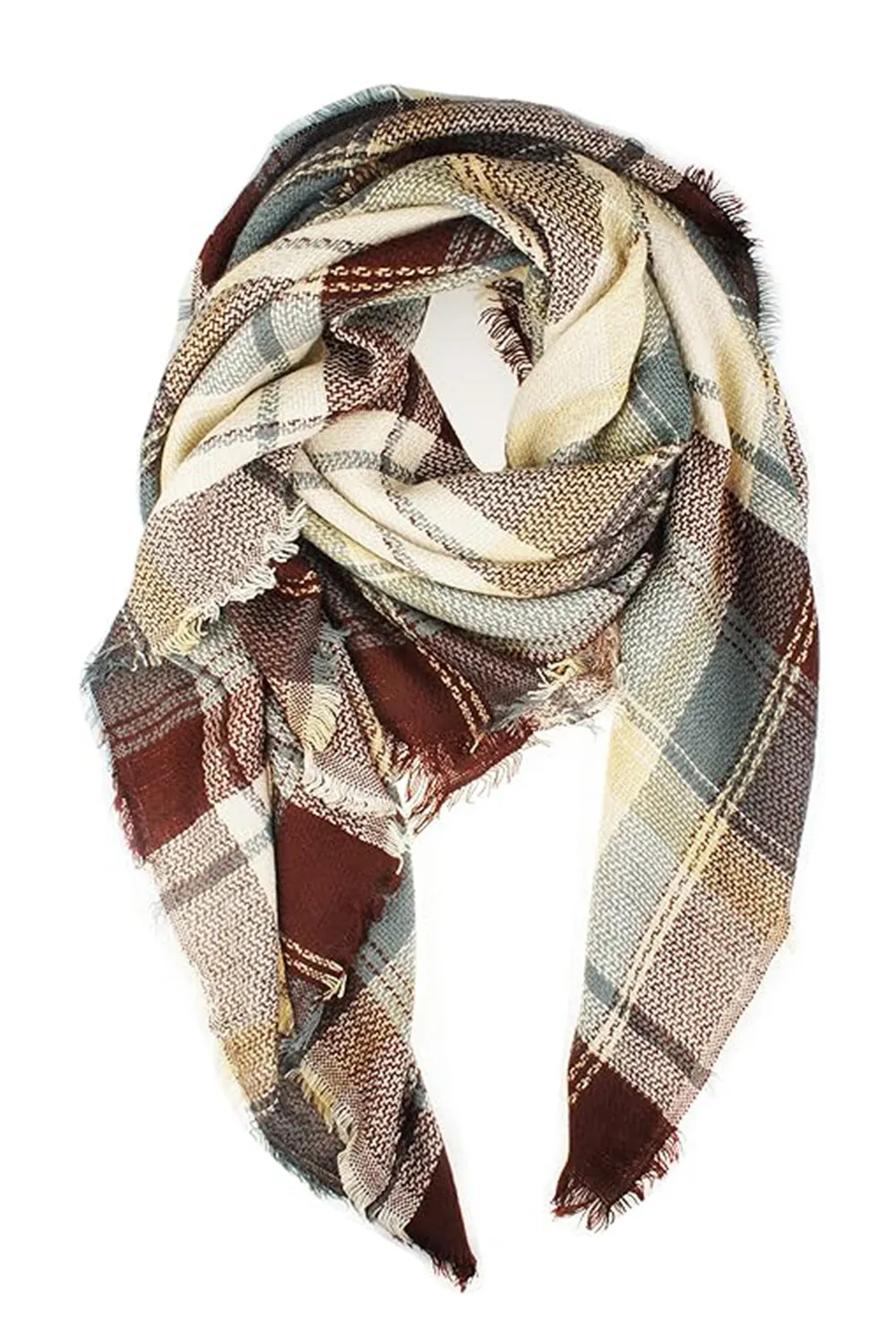 Luxury Plaid Scarf - Soft Faux Cashmere Wrap