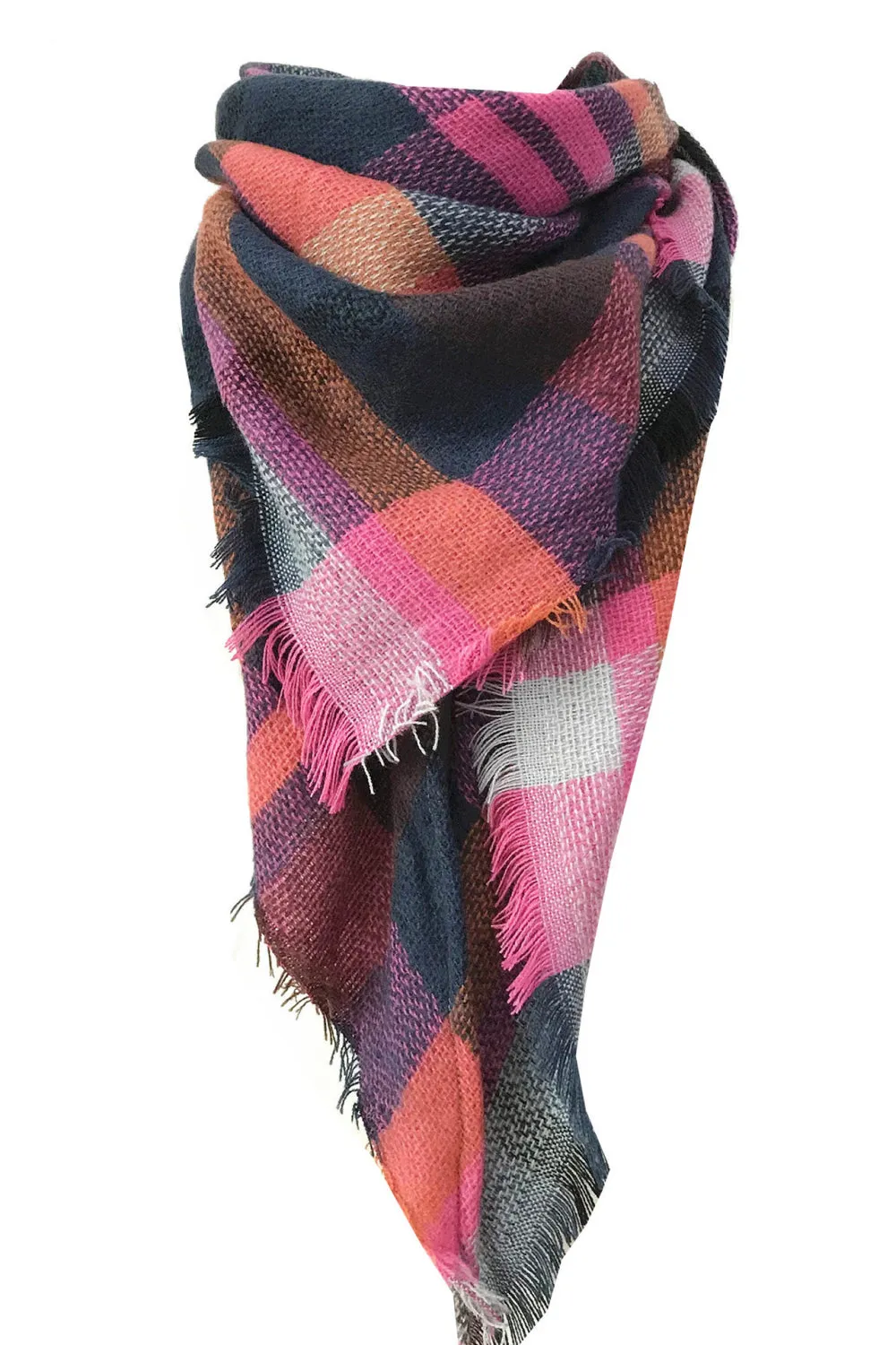 Luxury Plaid Scarf - Soft Faux Cashmere Wrap