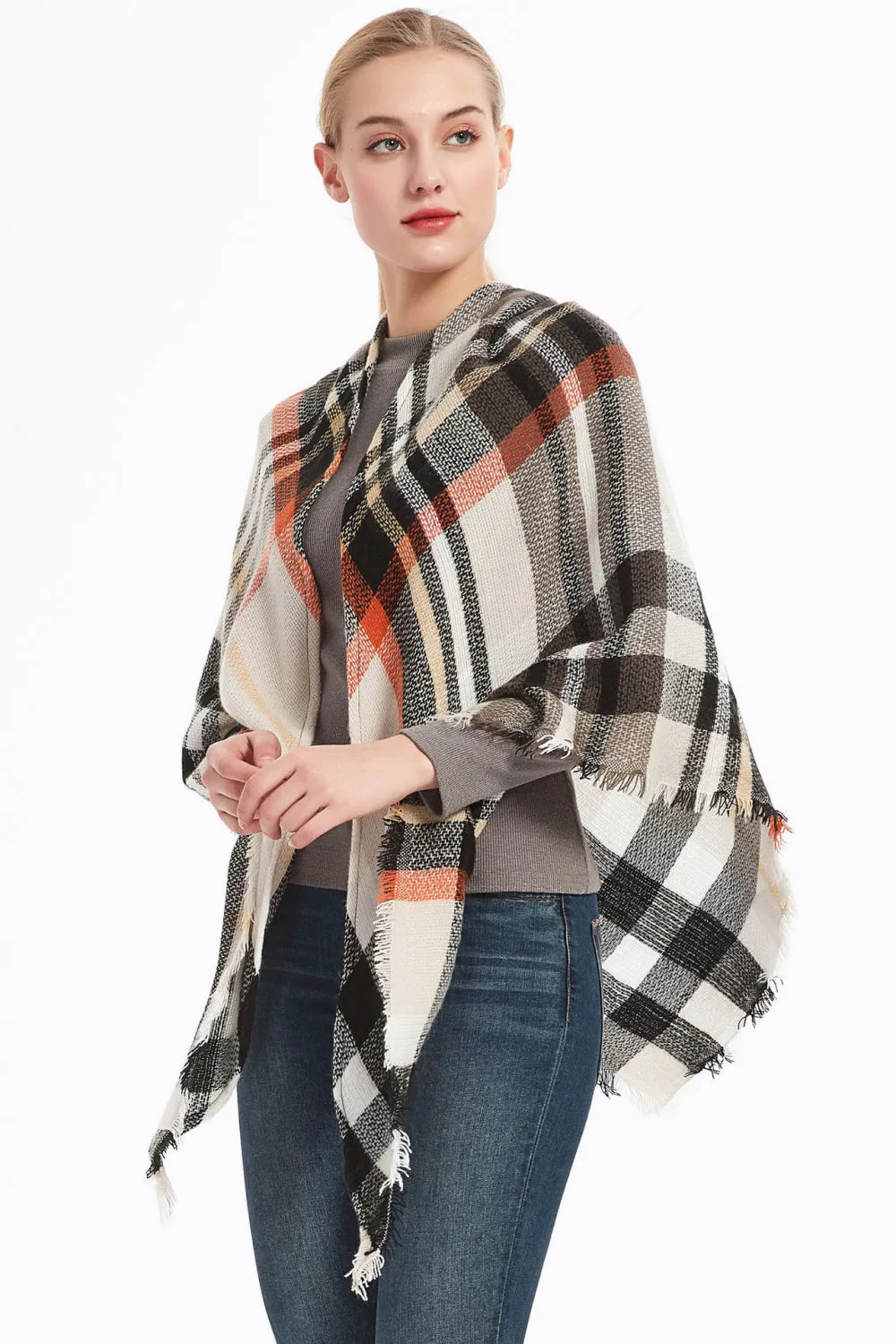 Luxury Plaid Scarf - Soft Faux Cashmere Wrap