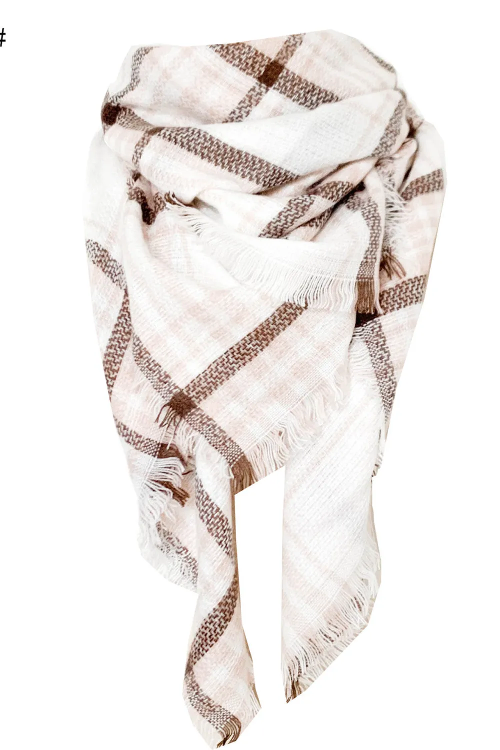 Luxury Plaid Scarf - Soft Faux Cashmere Wrap