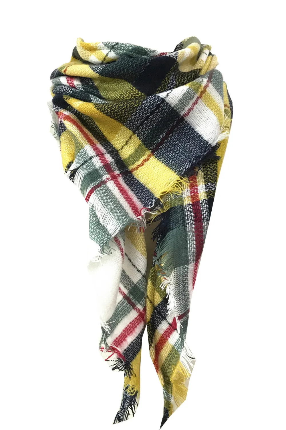 Luxury Plaid Scarf - Soft Faux Cashmere Wrap