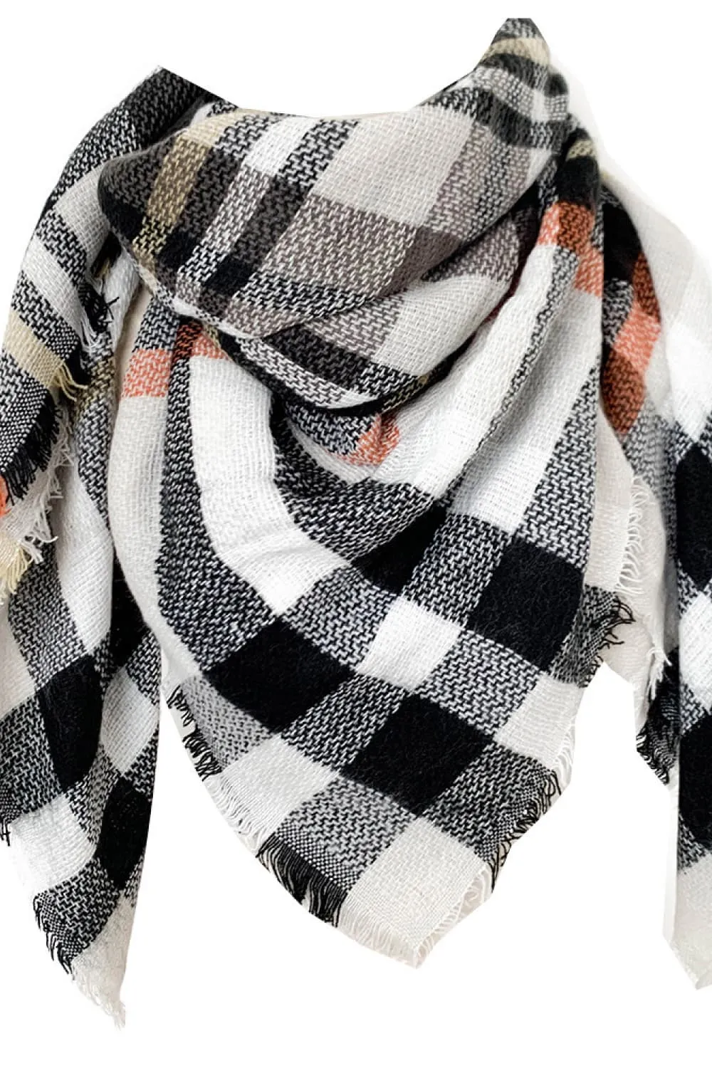 Luxury Plaid Scarf - Soft Faux Cashmere Wrap