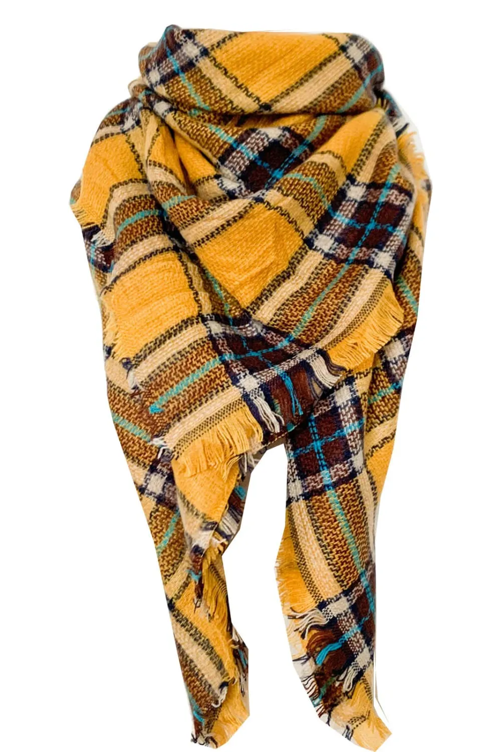 Luxury Plaid Scarf - Soft Faux Cashmere Wrap