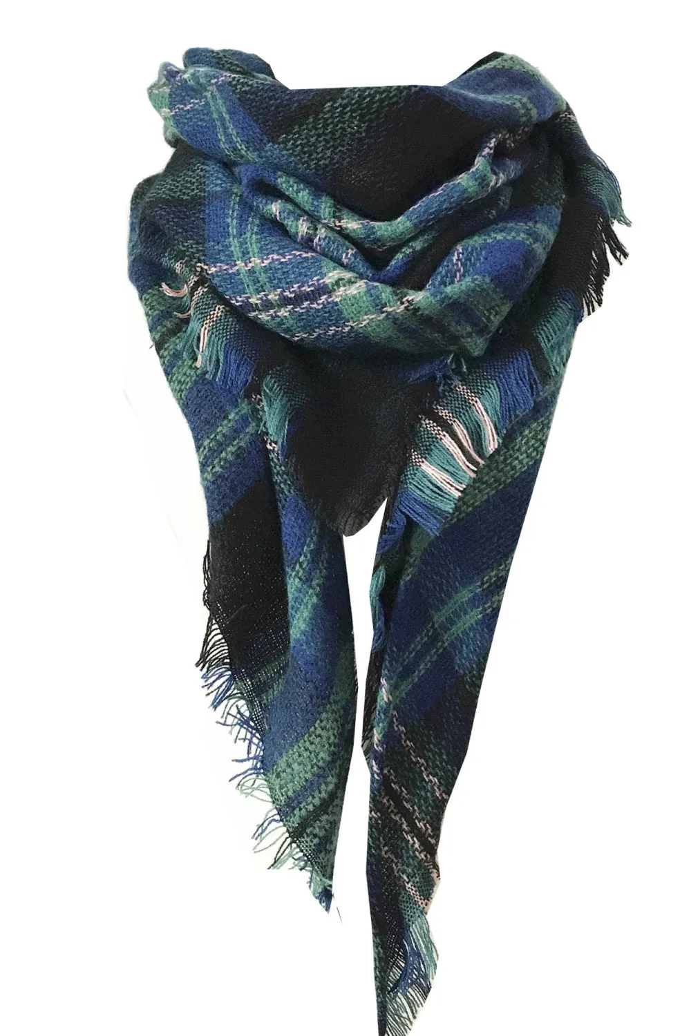 Luxury Plaid Scarf - Soft Faux Cashmere Wrap