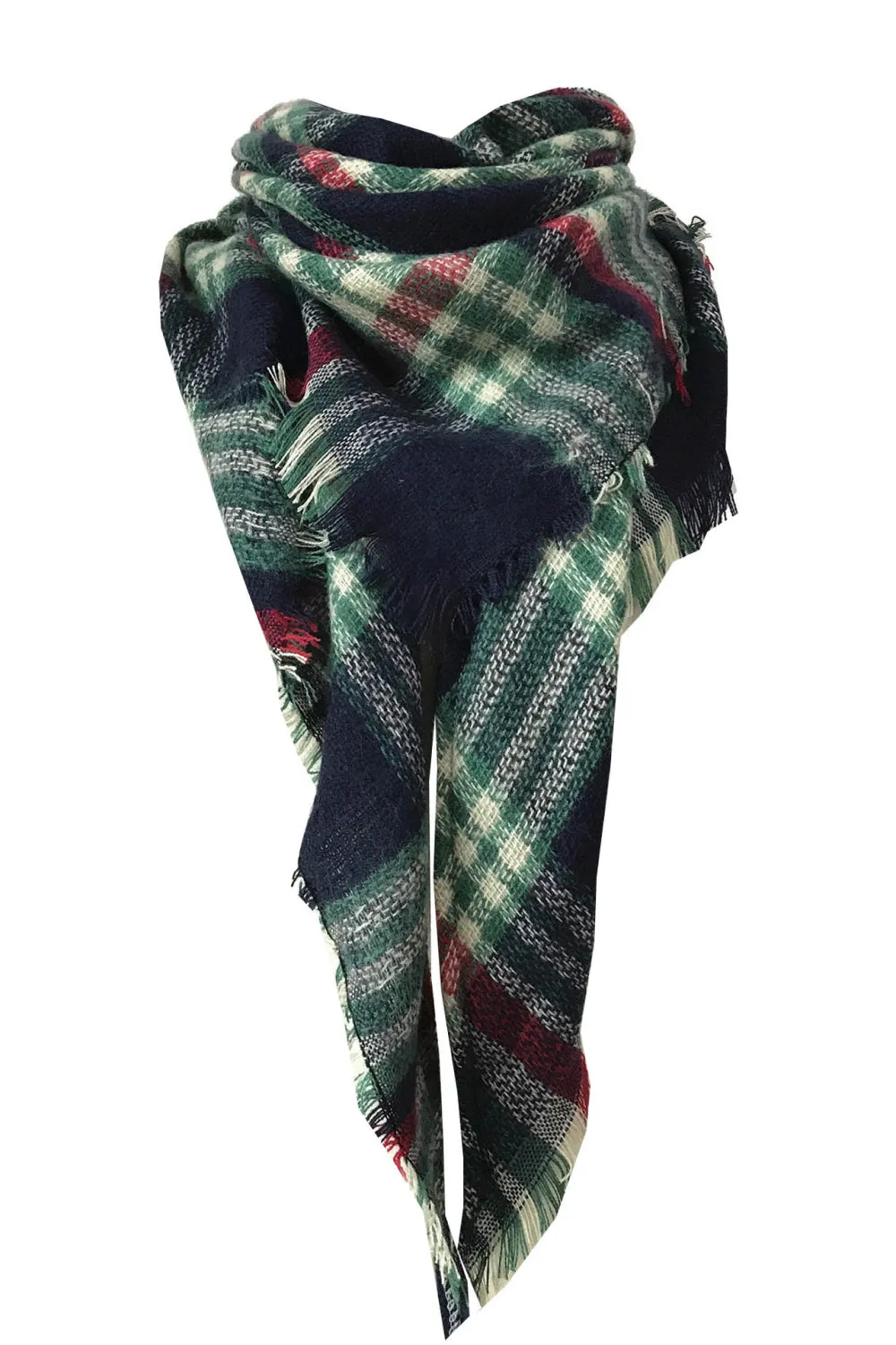 Luxury Plaid Scarf - Soft Faux Cashmere Wrap