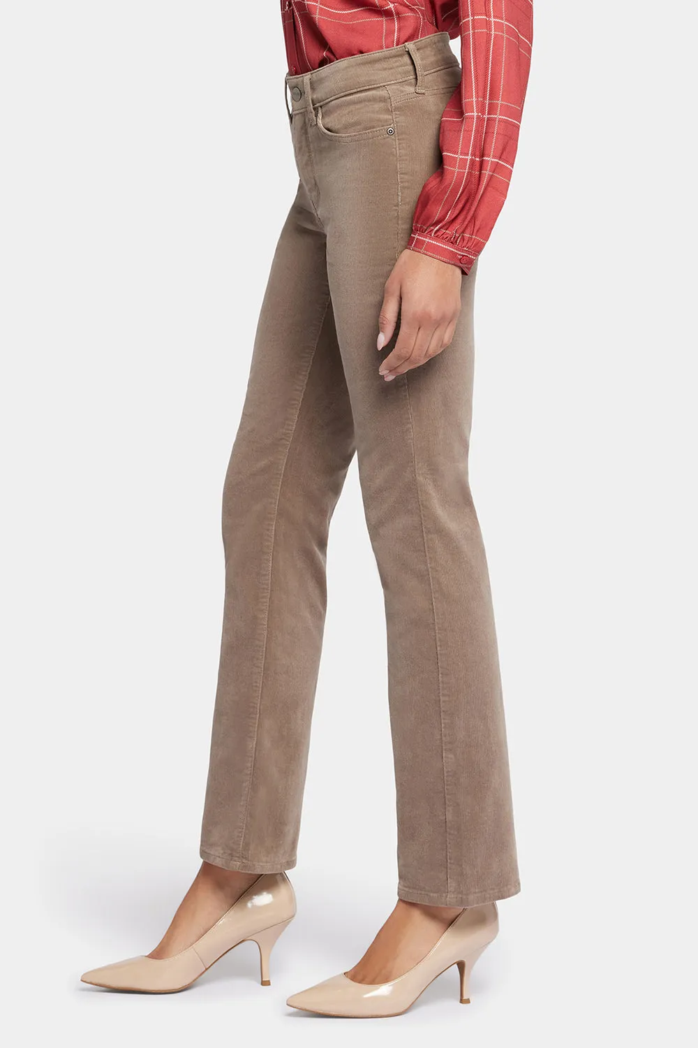 Marilyn Straight Pants In Petite - Saddlewood