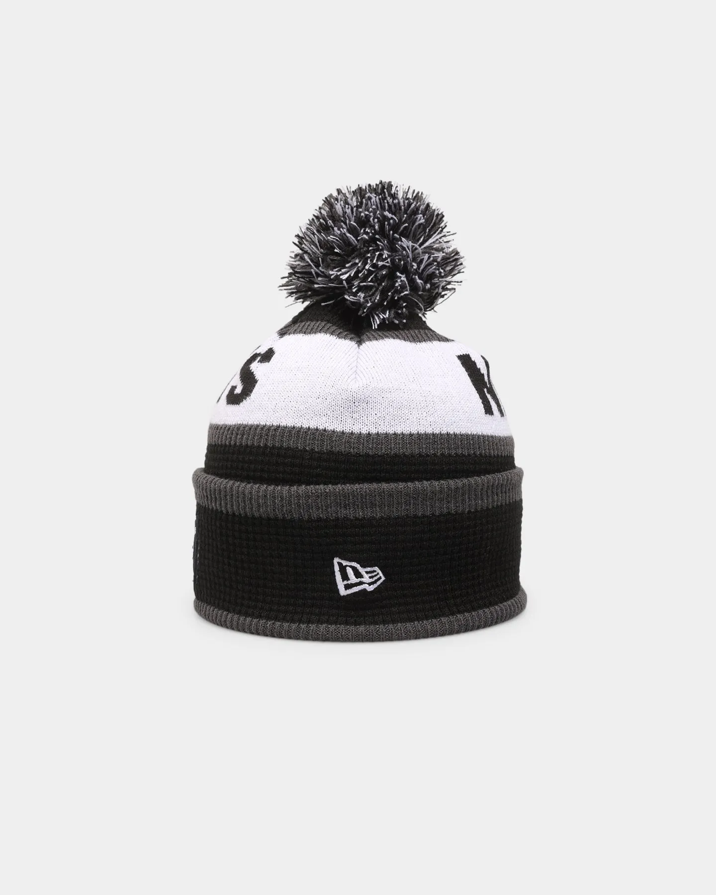 New Era Brooklyn Nets Pom Waffle Knit Beanie Original Team Colours