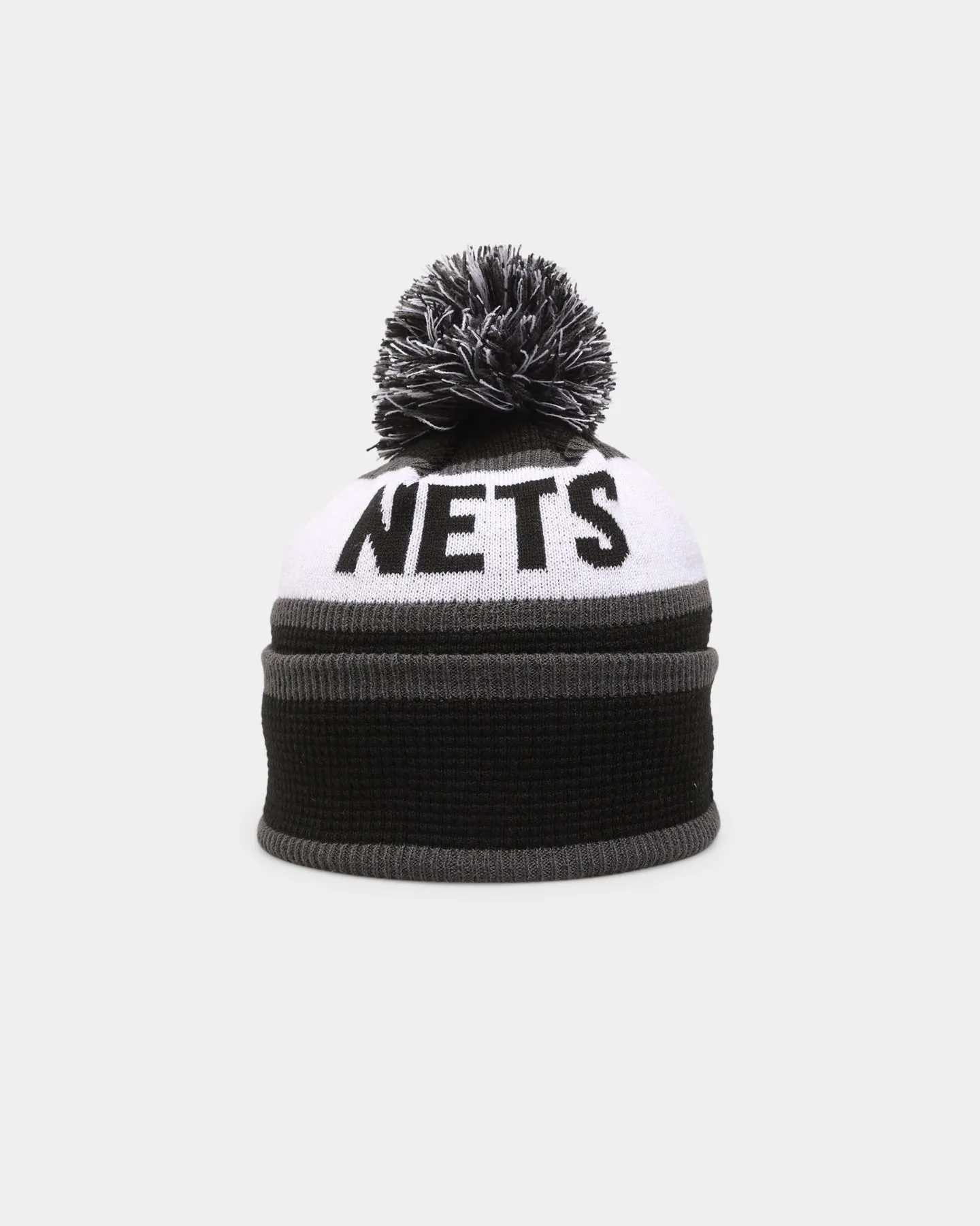 New Era Brooklyn Nets Pom Waffle Knit Beanie Original Team Colours