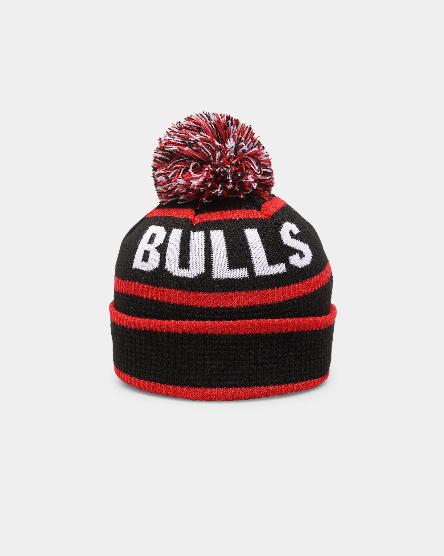 New Era Kids' Chicago Bulls Pom Waffle Knit Beanie Original Team Colours