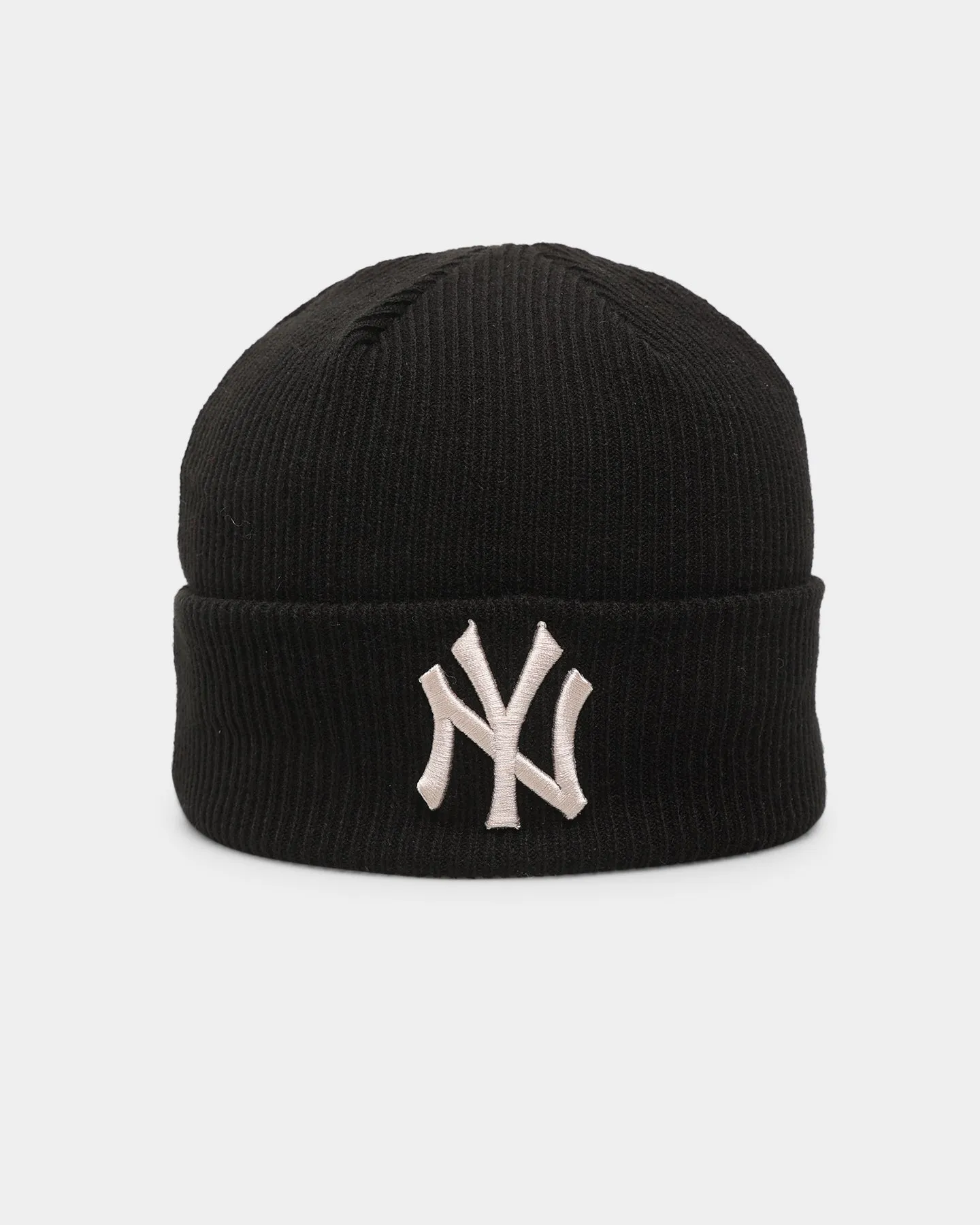 New Era New York Yankees Cuff Thin Knit Beanie Black/Stone