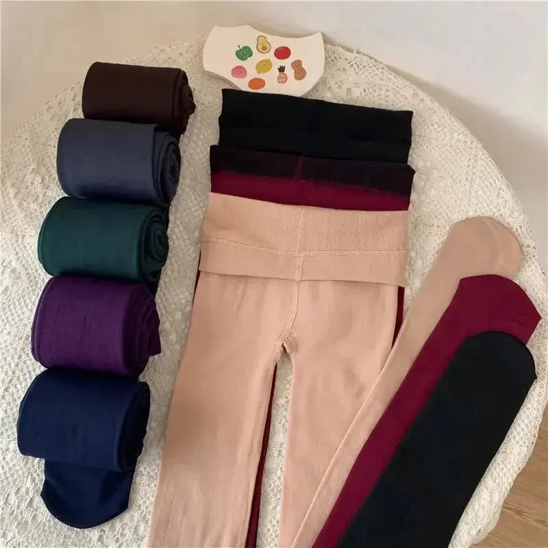 New Women Winter Thermal Leggings Warm High Waist Slim Thicken Velvet Tight Pants Pantyhose Fleece Stretchy Leggings Stockings