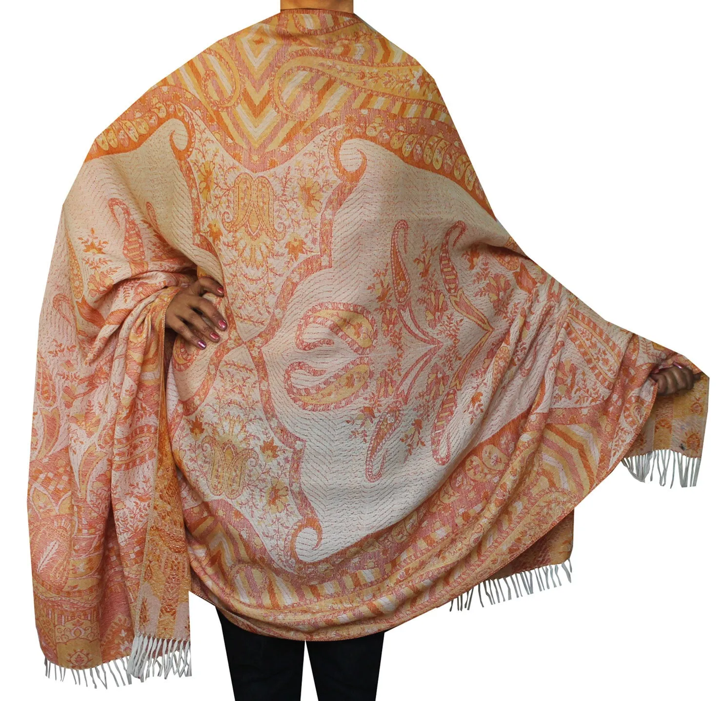 Paisley Scarves  Wraps Womens Wool India Clothes (82 x 42 inches)