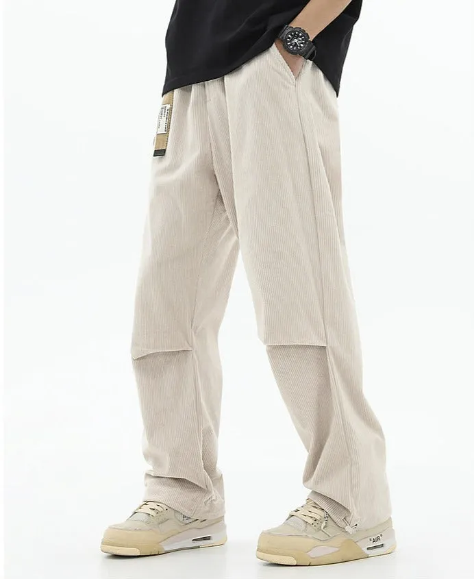 Pleated Corduroy Pants