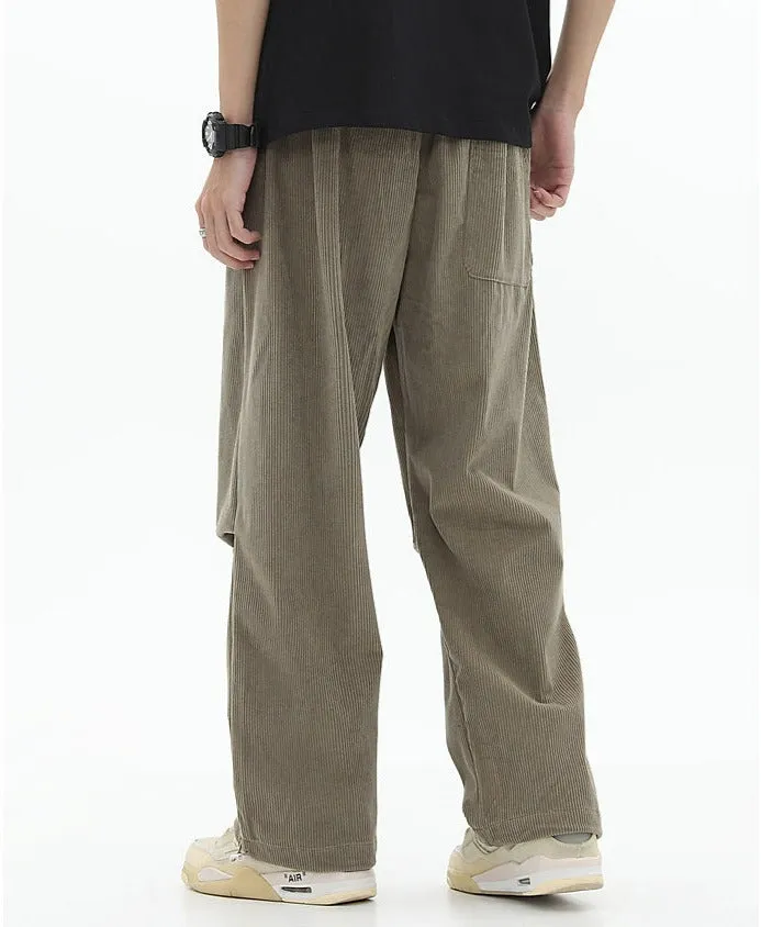 Pleated Corduroy Pants