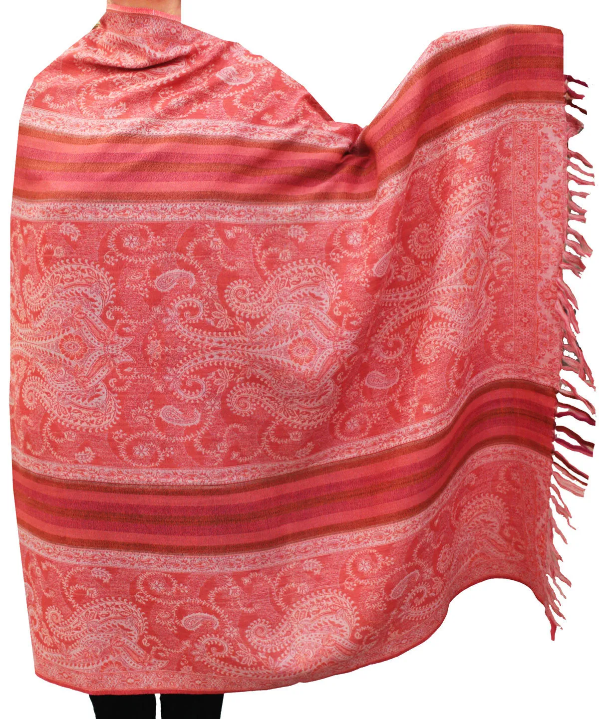 Shawls and Wraps Paisley Wool Womens India Clothing (82 x 42 inches)