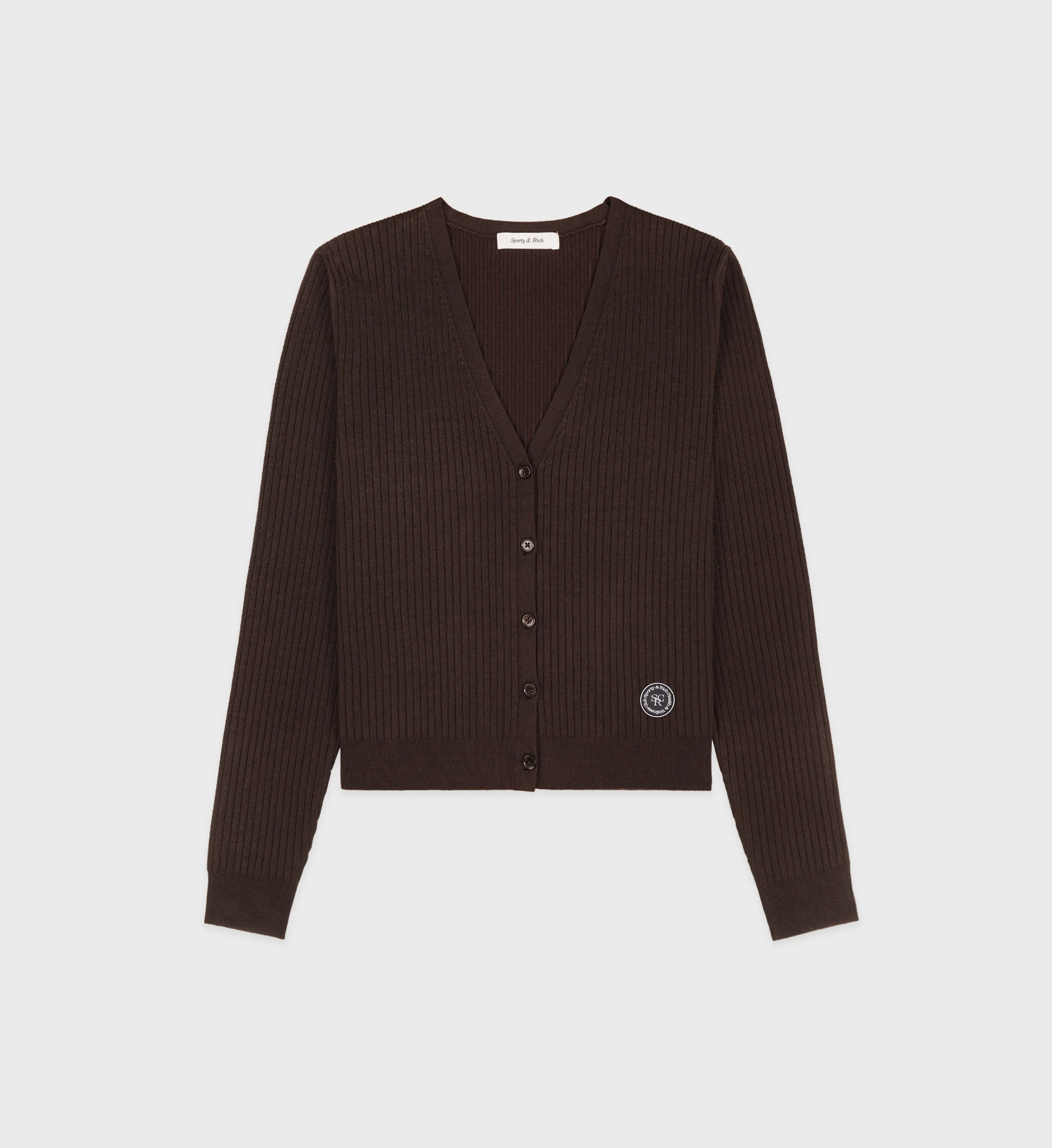 SRHWC Ribbed Cardigan - Chocolate