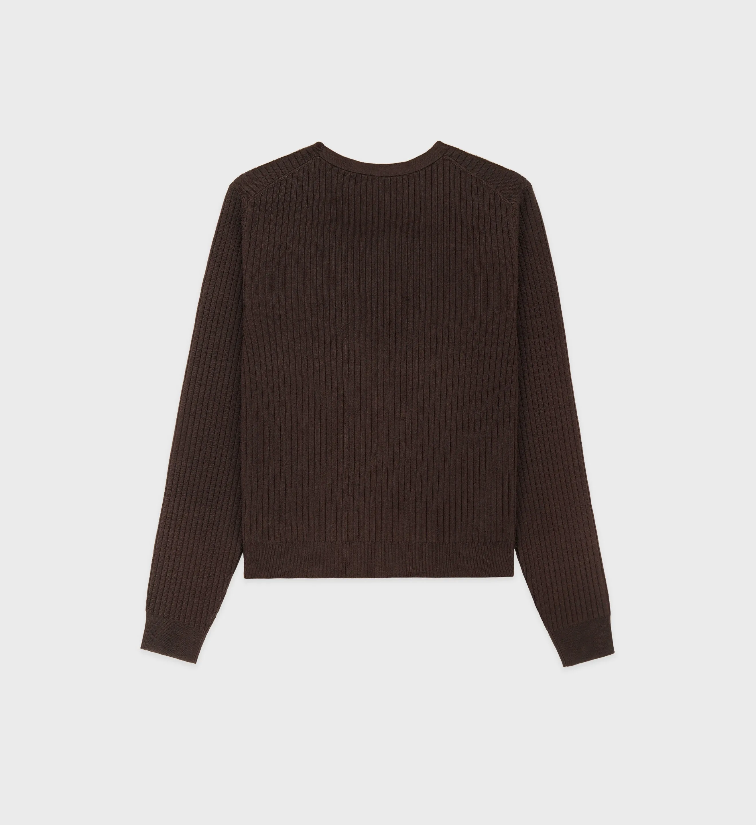 SRHWC Ribbed Cardigan - Chocolate