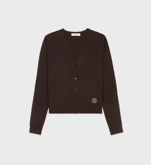 SRHWC Ribbed Cardigan - Chocolate