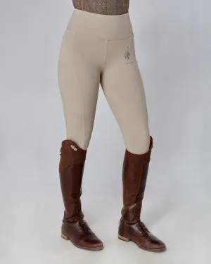 WINTER Competition Beige Riding Leggings - No grip - HUNTER BEIGE